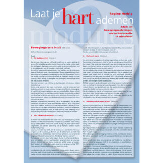 Laat je hart ademen - Modules (hand-out voor professionals)